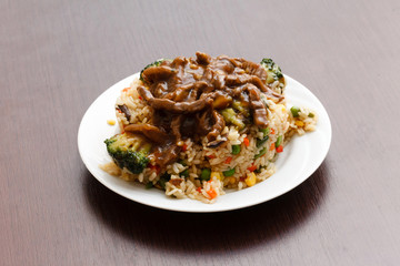 rice with pork