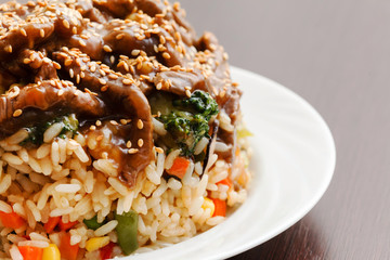 rice with pork