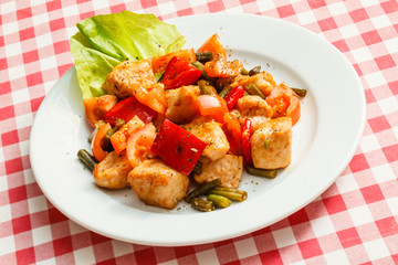 meat with vegetables