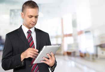 Digital Tablet, Business, Businessman.