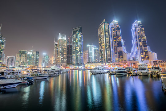 Dubai - JANUARY 10, 2015: Marina district on January 10 in UAE, 
