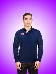 Fototapeta premium Male sweater isolated on the white