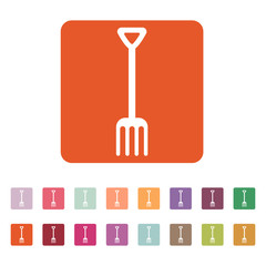 The pitchfork icon. Fork symbol. Flat