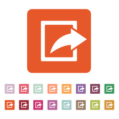 The share icon. Action symbol. Flat