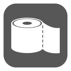 The toilet paper icon. Bathroom symbol. Flat