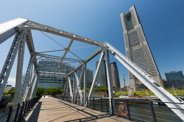 Naklejka premium 横浜みなとみらい地区