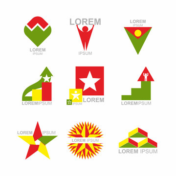 Business Icons Set. Design elements for business templates. Coll