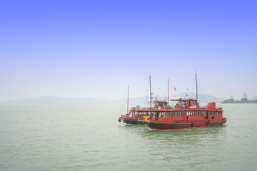 Fototapeta premium Vietnam - Halong Bay Classic Touring Boat