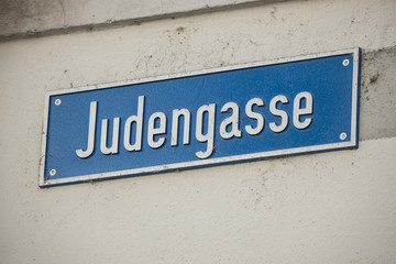 "Judengasse", Strassenbezeichnung in Solothurn, Schweiz