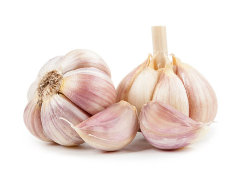 garlic isolated on white background
