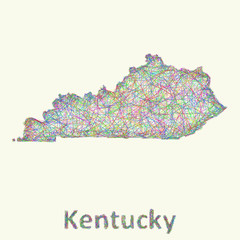 Kentucky line art map