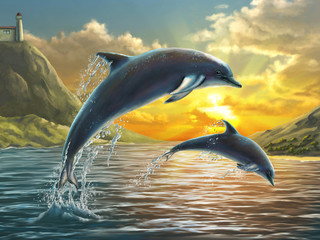 Jumping dolphins © Andrea Danti