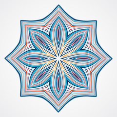 Ethnic Fractal Mandala. 