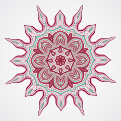 Ethnic Fractal Mandala. 