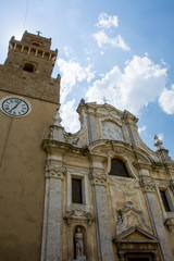 Fototapeta na wymiar main church of Pitigliano Tuscany Italy