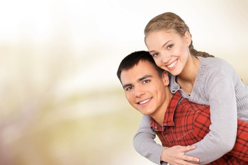Fototapeta premium Couple, Cheerful, Happiness.