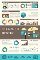 Hipster Infographics Set