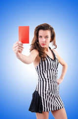 Woman judge isolated on the white