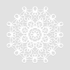 white circle floral pattern 