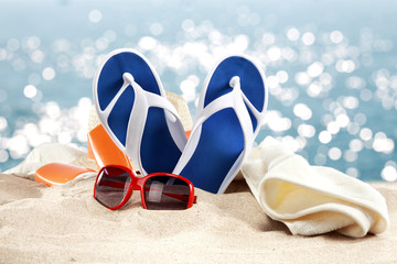 sea and sand and shoes 