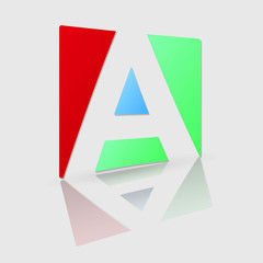 Abstract icon based on the letter a