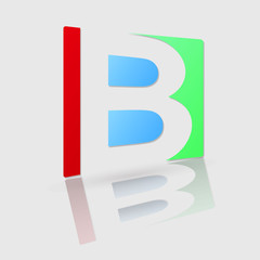 Obraz premium Abstract icon based on the letter b