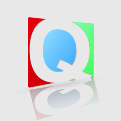 Abstract icon based on the letter q
