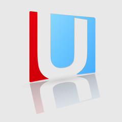 Abstract icon based on the letter u