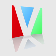 Abstract icon based on the letter v
