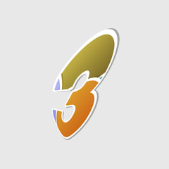Abstract icon based on the number 3
