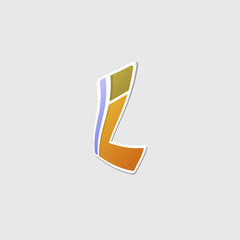 Abstract icon based on the letter l