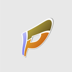 Abstract icon based on the letter p