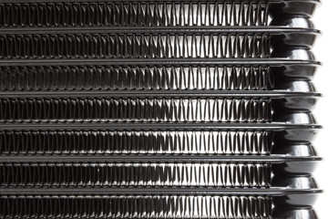 texture of the new engine cooling radiators