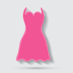 Woman dress sign icon. Elegant clothes symbol