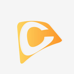 Abstract icon based on the letter c