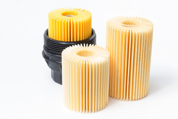 oil filter and insert the engine oil filter with housing
