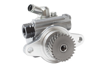 hydraulic power steering pump on a white background engine parts 