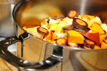 Zutaten für Kürbissuppe