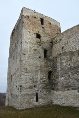 Fototapeta na wymiar Ancient Russian fortress- Izborsk fortress, Pskov region