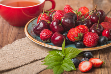 Berries mix in bowl