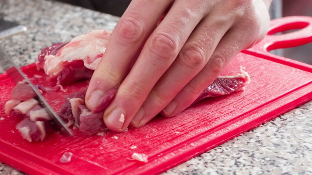  process of cutting the meat