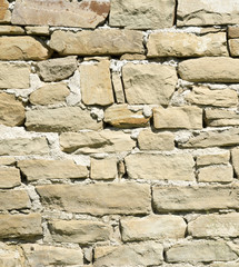 Old stone wall closeup