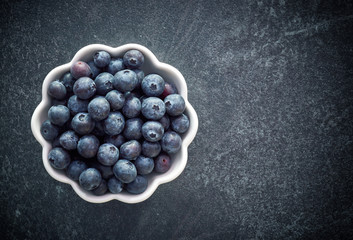 fresh organic blueberries