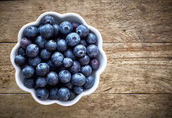 fresh organic blueberries
