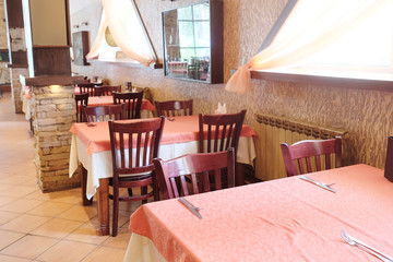 Interior of a modern cafe