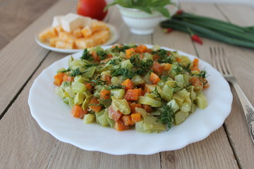 stewed zucchini with carrots