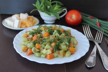 stewed zucchini with carrots