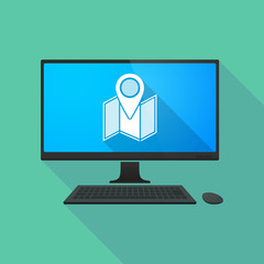 Personal computer with a map