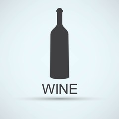 A bottle of wine and a glass icon