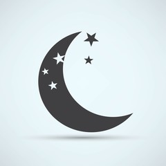 moon icon vector